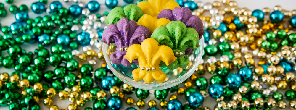 mardi gras spritz cookies