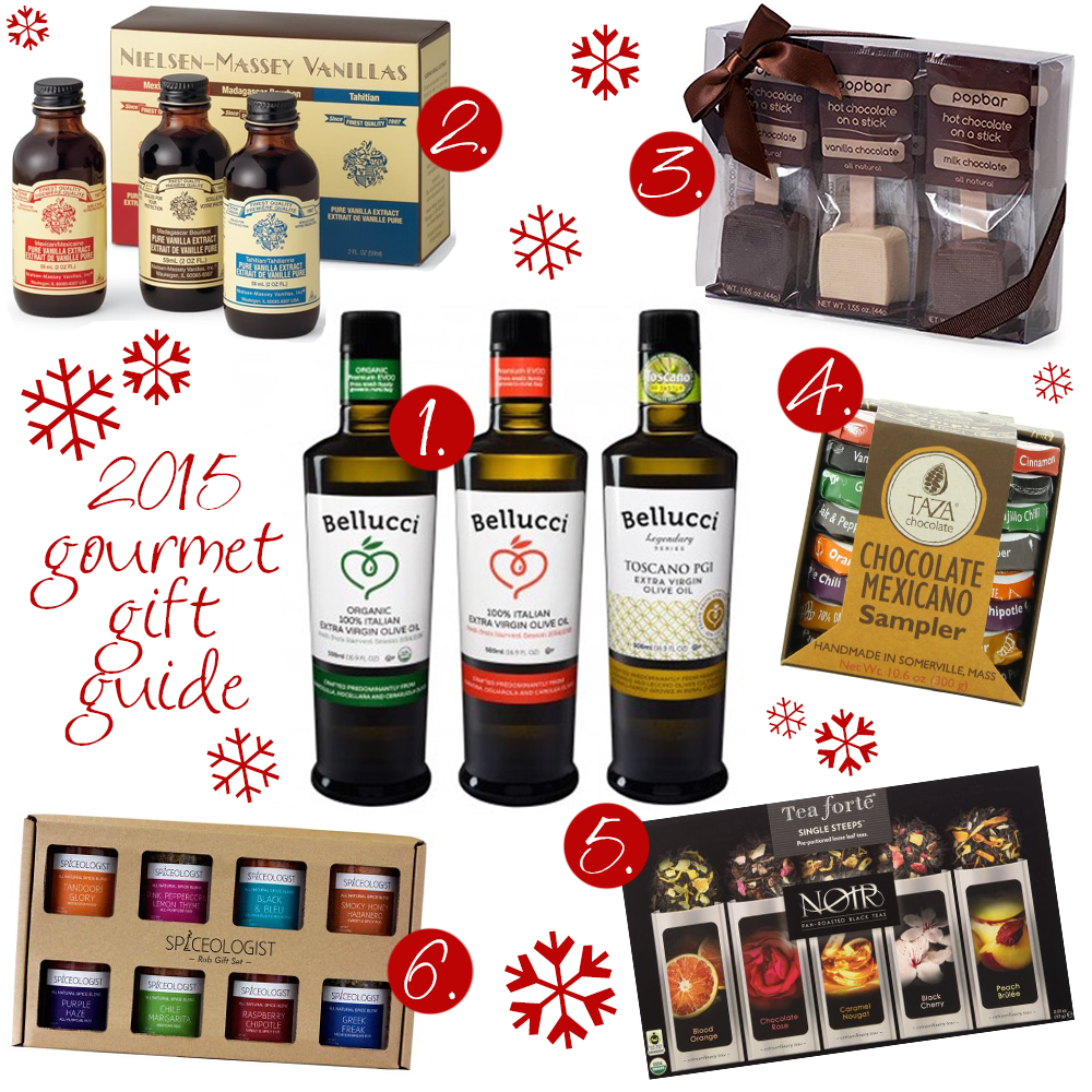 2015 Gourmet Holiday Gift Guide - delicious gifts for spreading flavor and cheer this holiday season!