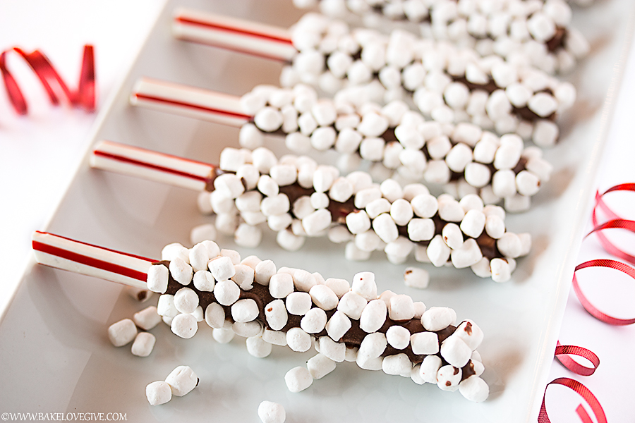 Hot Chocolate Stirrers With Marshmallows - So Simple Ideas